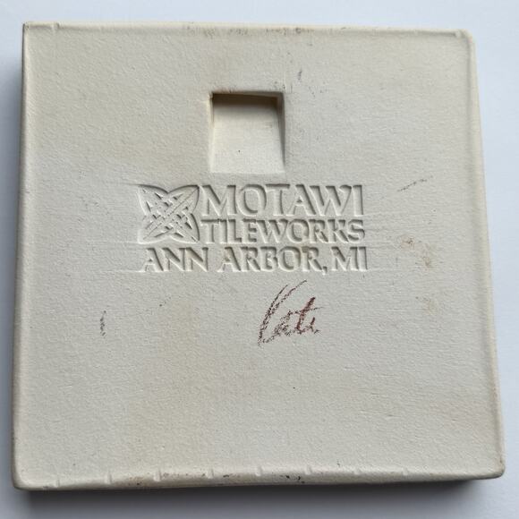 Motawi Tileworks Marsh Moon Ceramic Pottery Tile 6" x 6" Yoshiko Yamamoto - Picture 4 of 4